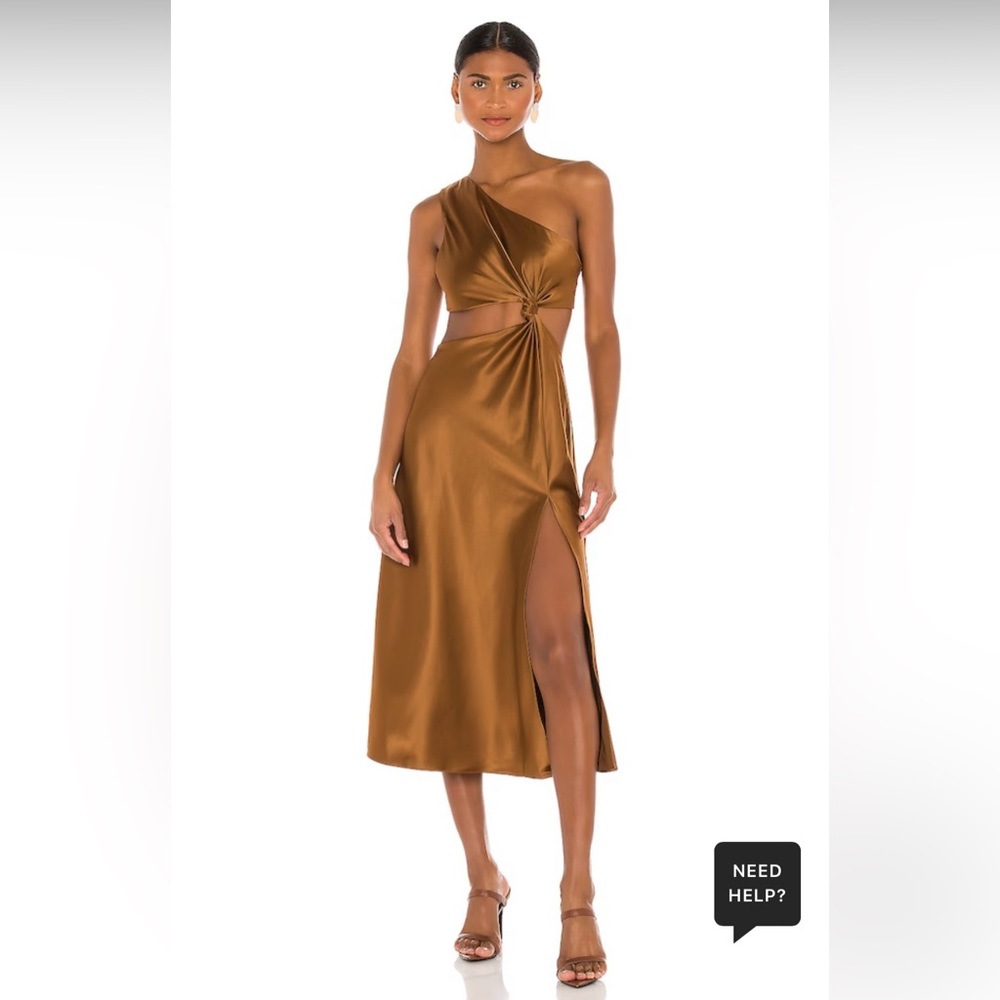 Gold LPA x Revolve XS strappy cutout dress